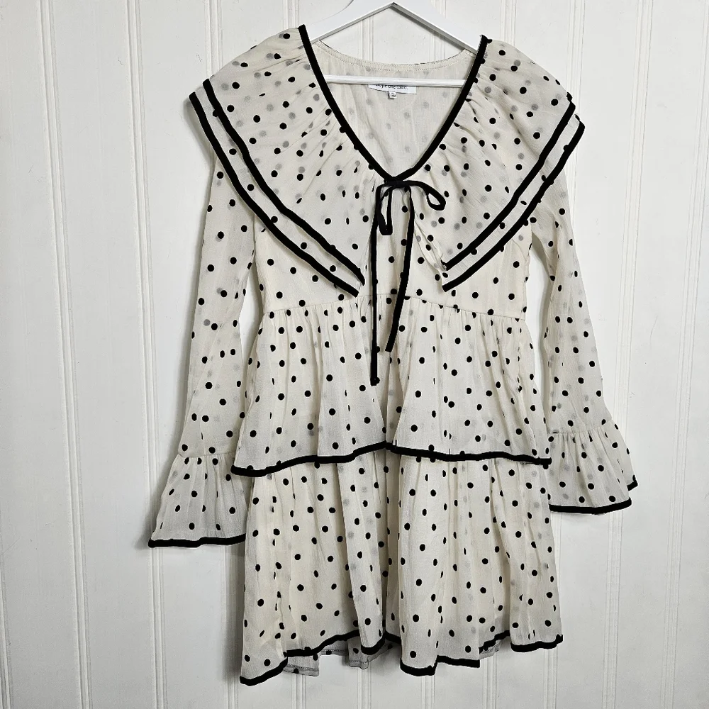 Polka Dot Ruffle Dress - Picture 2 of 14